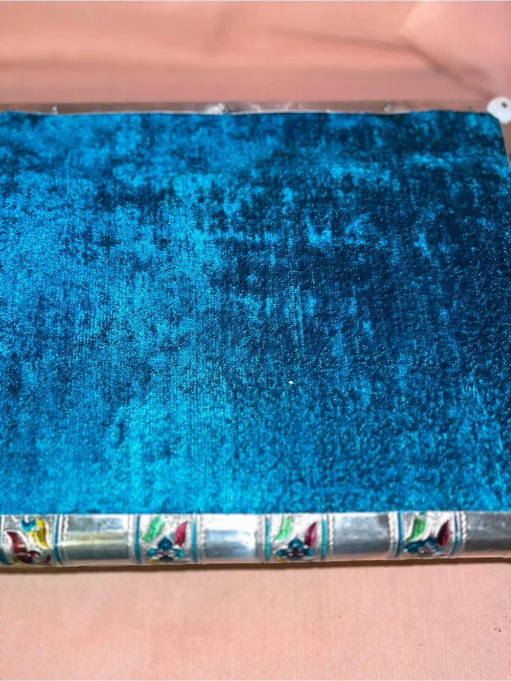 Handpainted Peacock Decorative Metal Box - Multicolor